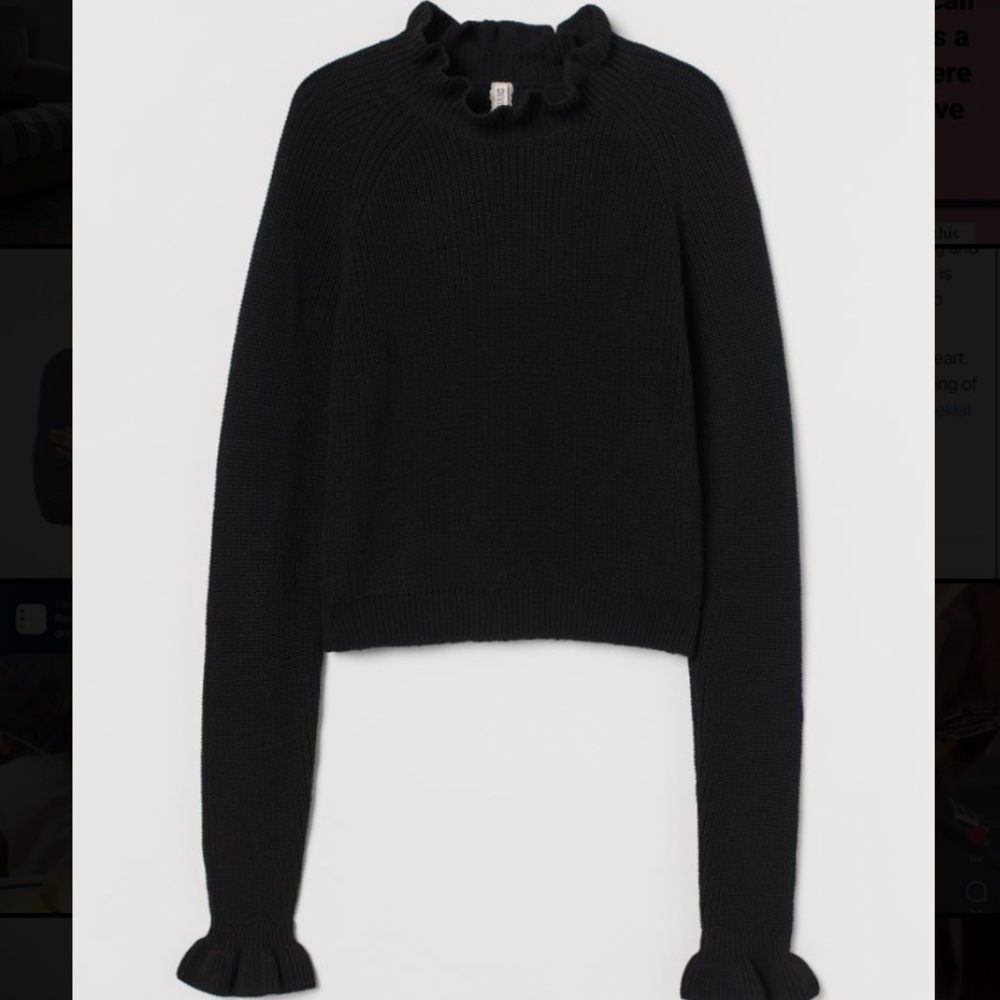 Zara sweater with ruffle detail